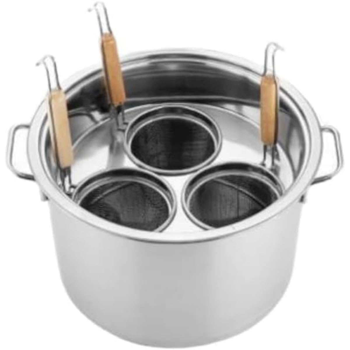 業務用・店舗用 そば鍋 麺料理鍋セット ステンレスザル付 ストック鍋 パスタ鍋 おでん鍋 カレー鍋てぼ..