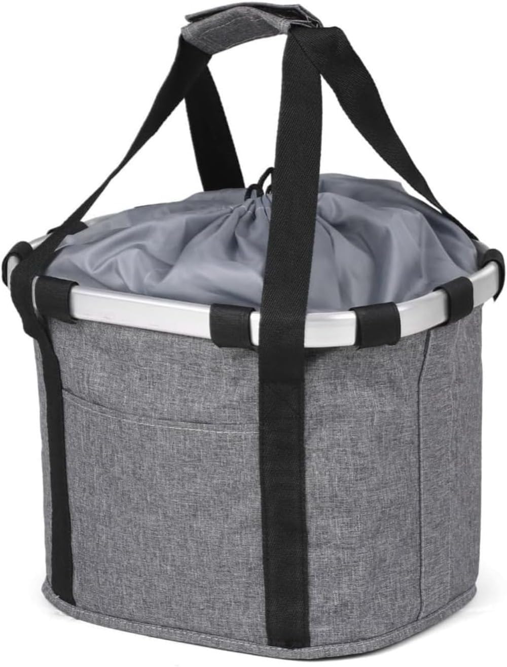 自転車 カゴ 前 折りたたみ 自転車 カゴ 取り外し可能 防水 脱着式 巾着式 クロスバイク カゴ 大容量 耐荷重3KG 取り付け簡単 ペット 通勤 キャンプ アウトドア向け マウンテンバイク/クロスバイクに対応 [並行輸入品]