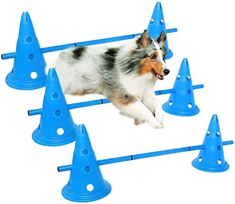 犬の敏捷性機器 3セット 敏捷性 ハードルセットペット屋外運動子 耐久性のある犬ランニングジャンプス..