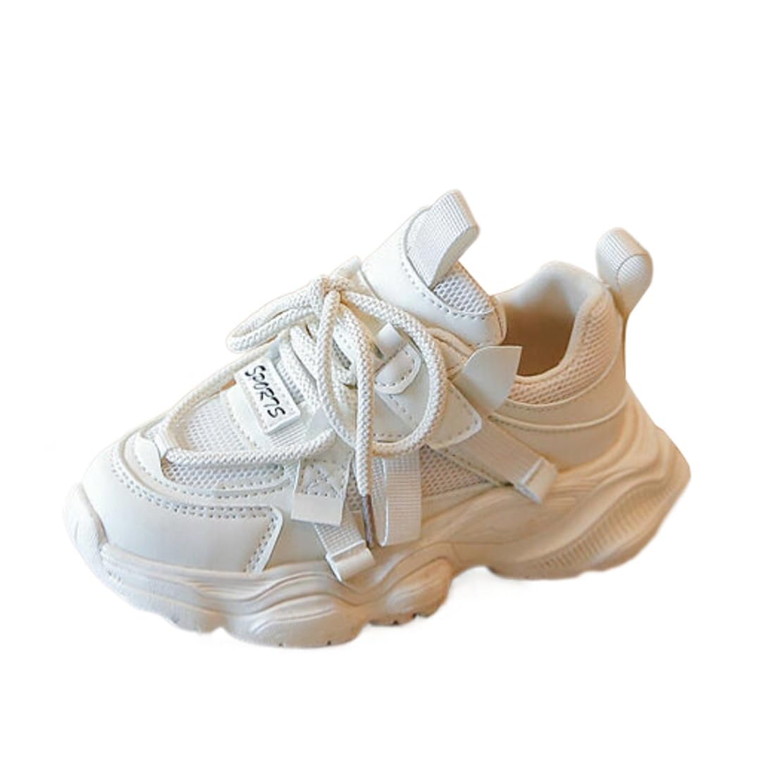 楽天BSマーケットキッズシューズ 白 女の子 スニーカー ガールズ 厚底 運動靴 ジュニア スポーツシューズ 幅広 ホワイト マジックテープ ランニング ウォーキング 通園 通学 子供靴 プレゼント 19.0 cm アウトドア 滑り止め