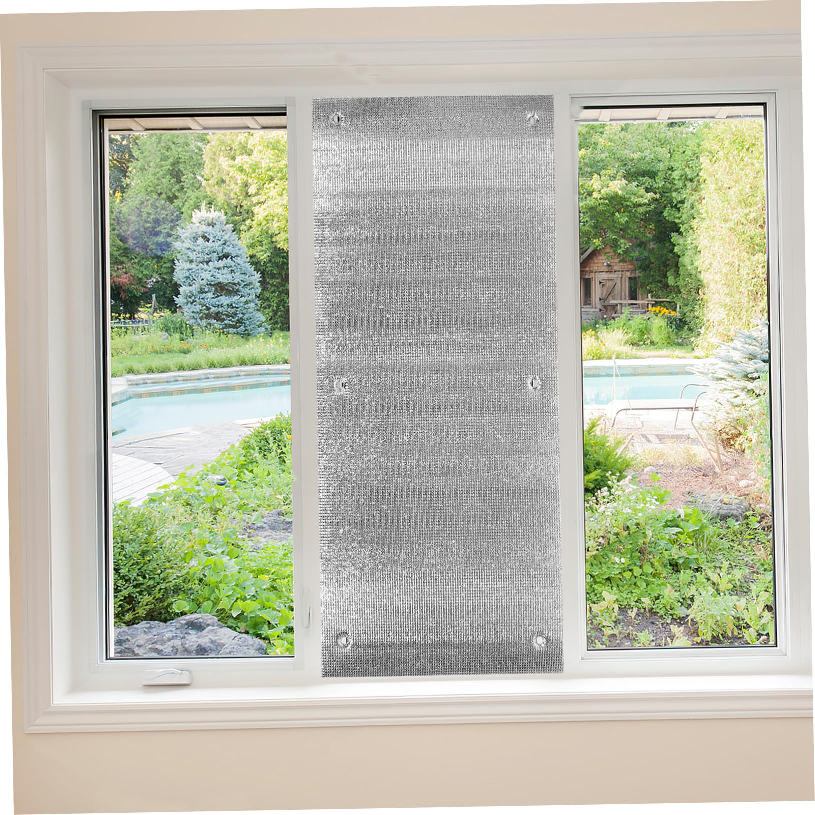 窓断熱フィルム アルミホイル気泡断熱 省エネ遮熱シールド 吸盤取付プ 日射反射プライバシー保護用 窓..