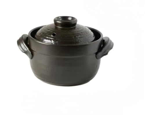 ご飯釜 黒釉メタル 二重蓋炊き 木製しゃもじ・三角鍋つかみ付き 直火兼用 土鍋ご飯 炊飯 ご飯鍋おいし..