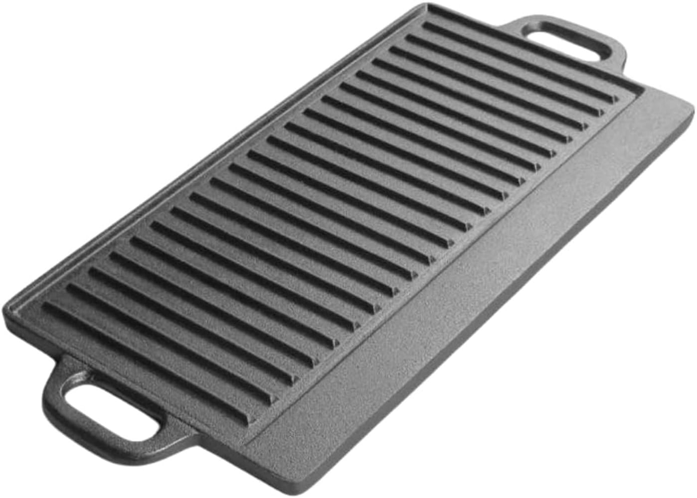 楽天BSマーケット多機能グリルパン 鉄板焼きパン 鋳造 無塗装 IH対応 麺類・バーベキュー・家庭用・キャンプ用 （44*23cm）