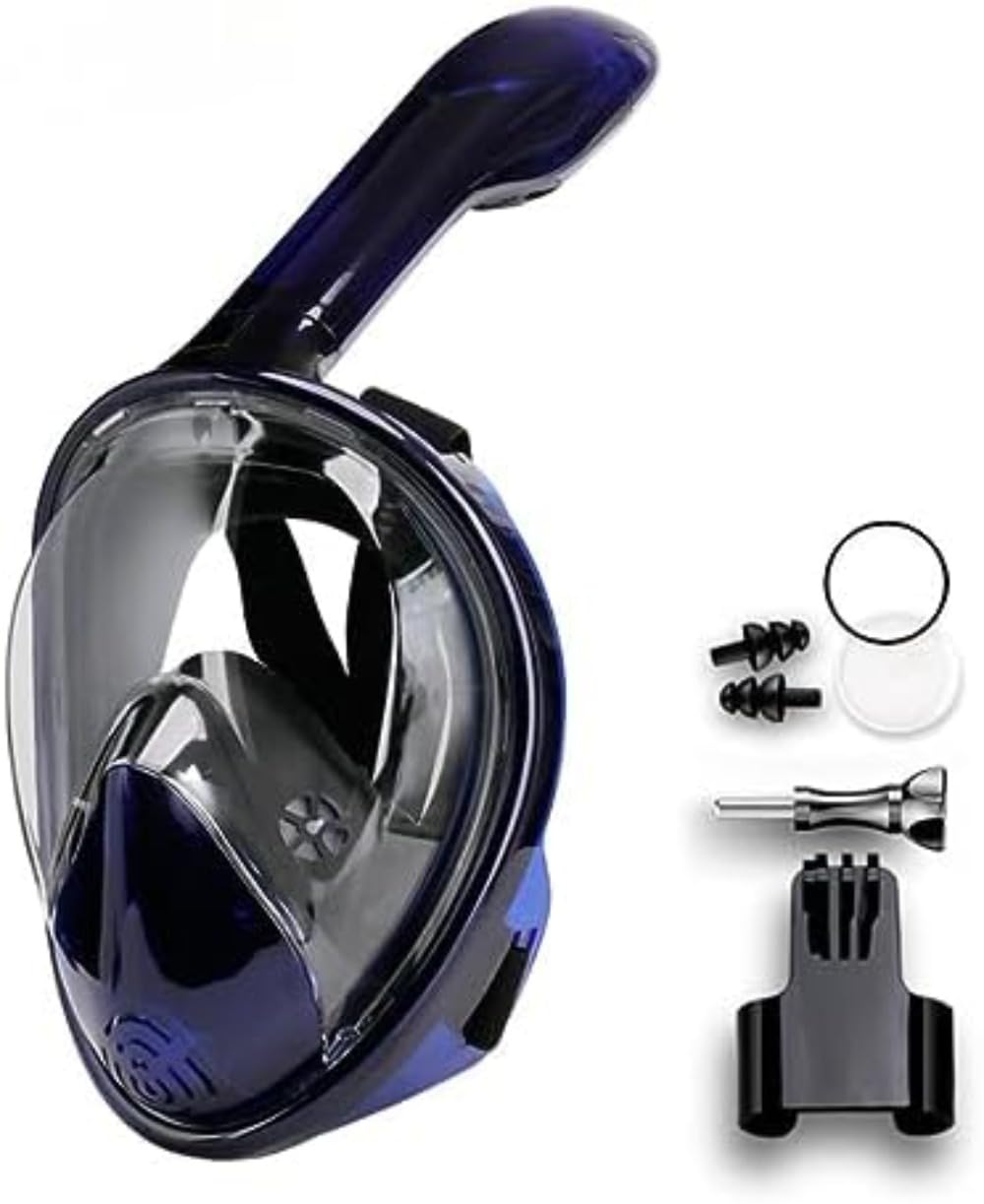 シュノーケリング シュノーケルマスク フルフェイス型 曇り止め 水漏れ防止 ダイビングマスク 13歳以上..