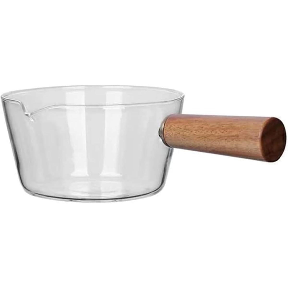 側木柄高ホウ素シリコンガラス鍋 ミルク用 赤ちゃんサプリメント ホットミルク 家庭用透明 カップラー..