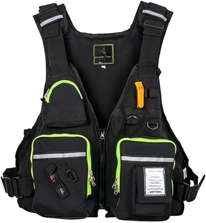 ライフジャケット 大人用 救命胴衣 フィッシングベスト マルチポケット 調整可能 キャンプ カヤック ウ..