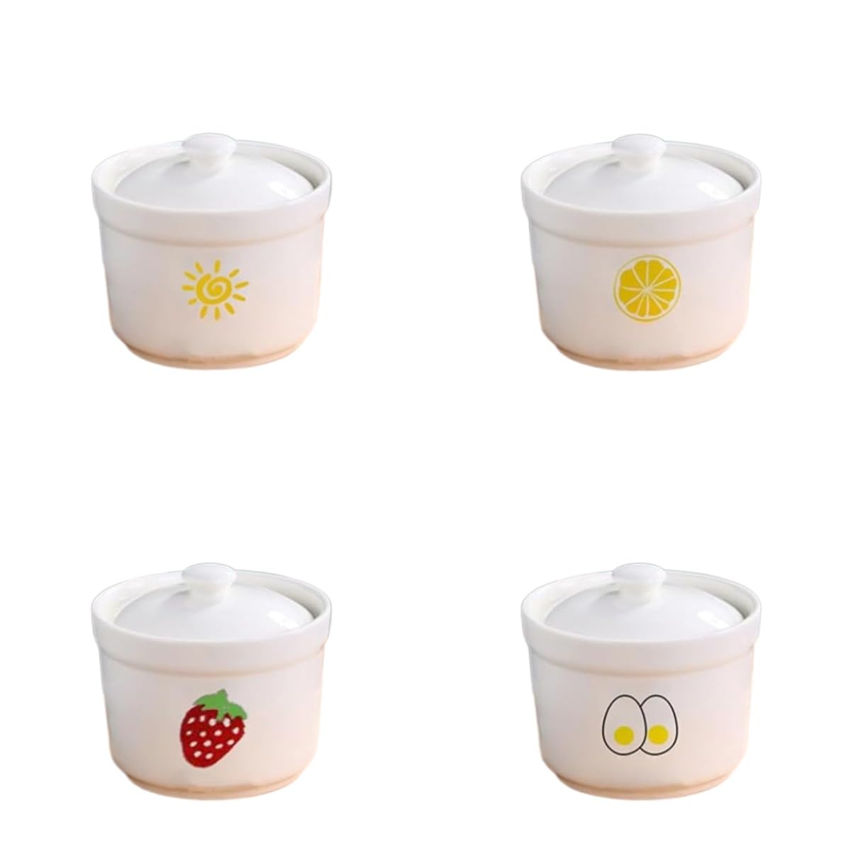 シチュー鍋 茶碗蒸し 食器 蓋付き 煮込み 4点セット陶器キッチン スープ碗 作り 食事 茶碗 和食器 調理..