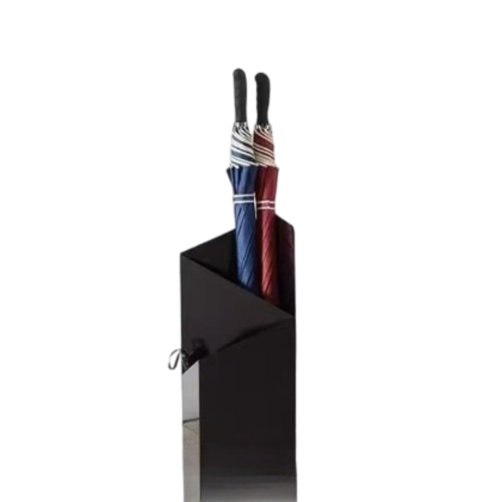 スリムな玄関収納傘立て、金属製、長いハンドルと折りたたみ傘を収納可能、取り出しやすく、乾きやすく..