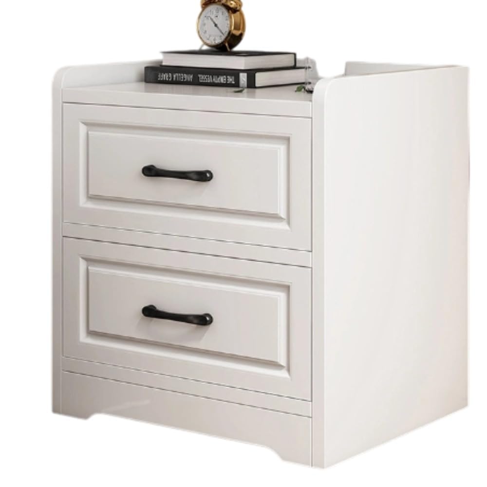 ベッドサイド収納ボックス、引き出し付き、ナイトテーブル、ディスプレイ棚、コンパクトで頑丈な木製サ..