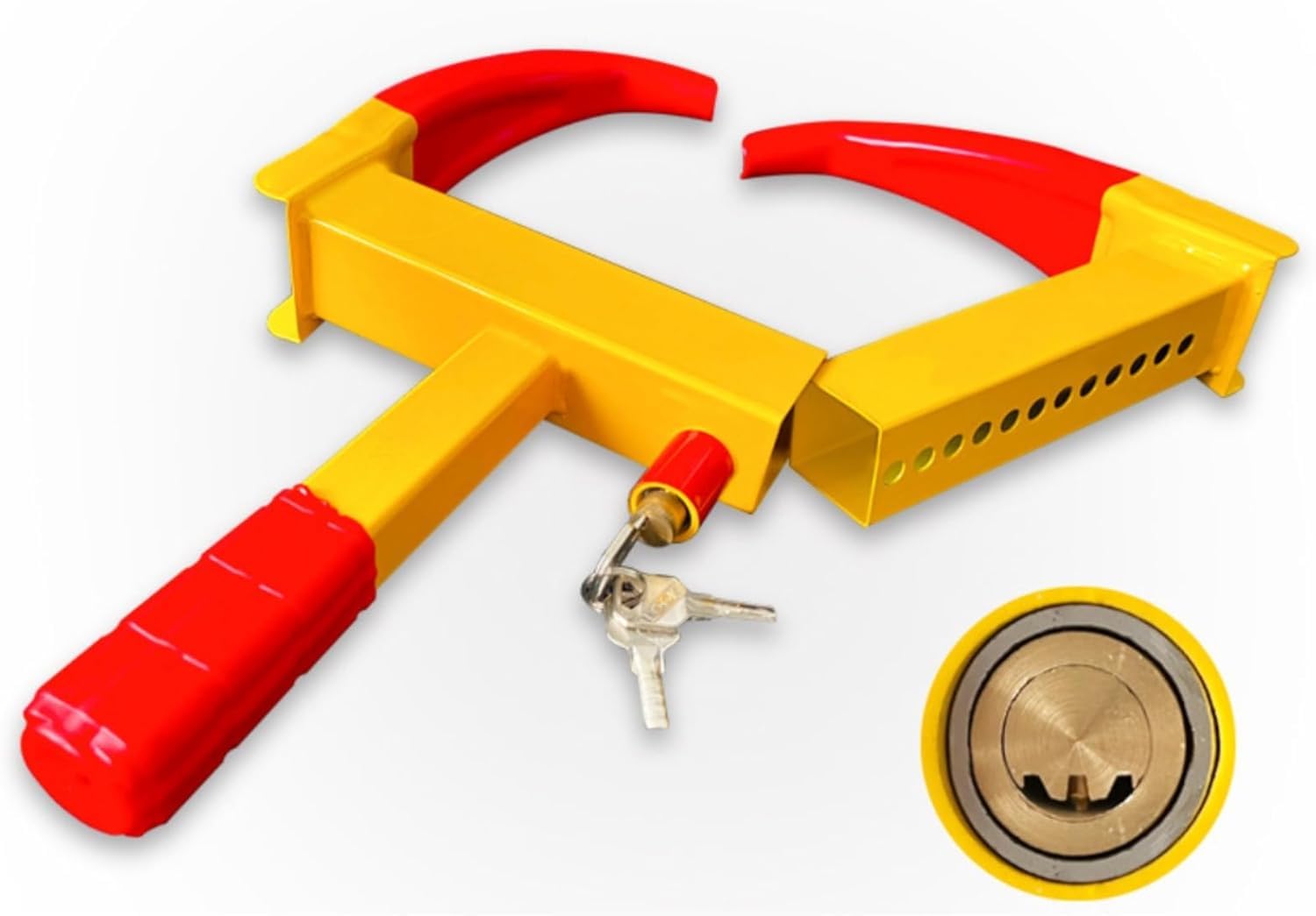 車ロック、タイヤ、ホイール、車のセキュリティ、車両盗難防止、、取り付け簡単、キャラバントレーラー..