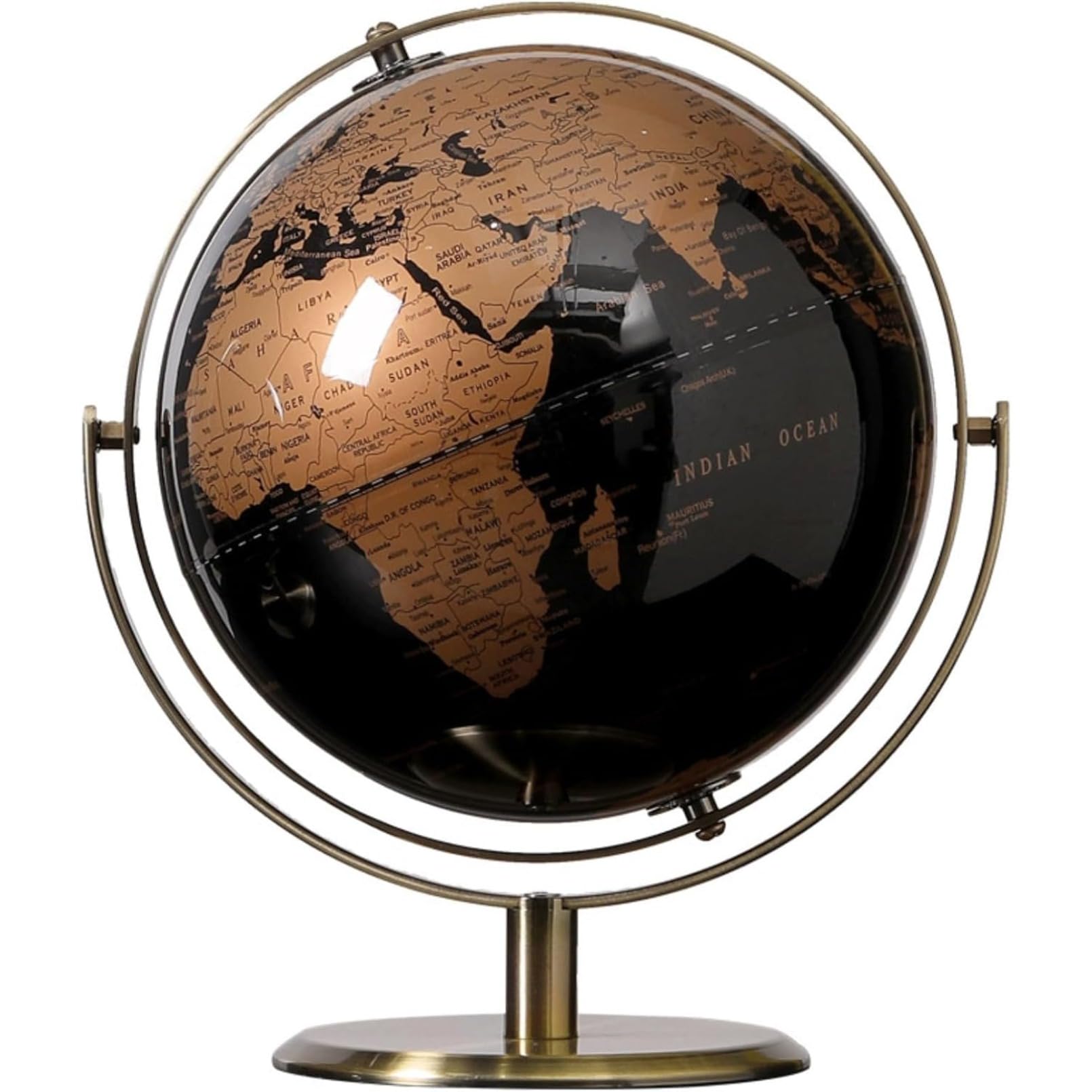 地球儀 スタイリッシュ 黒 海 ヴィンテージ 世界 アンティーク 装飾 デスクトップ 地理 回転 教育 地球..