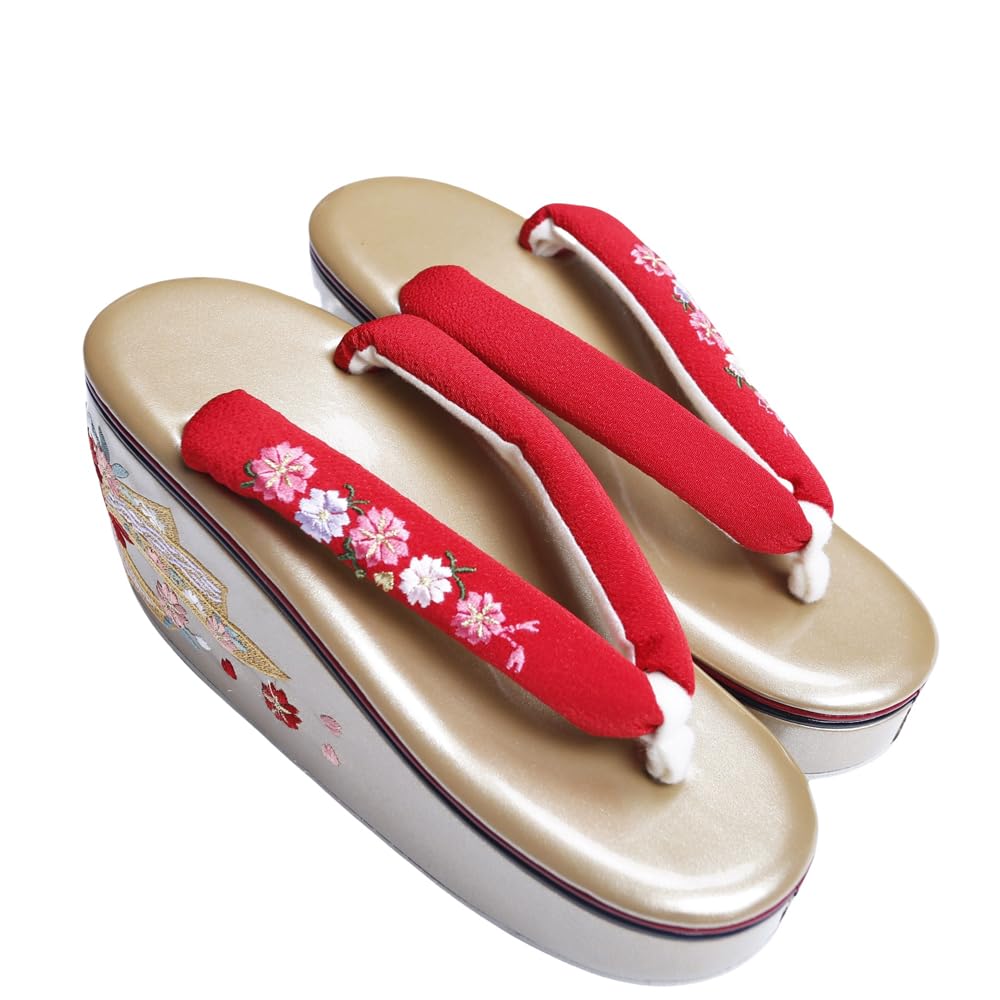 草履 厚底草履 ハイヒール 刺繍 ぞ