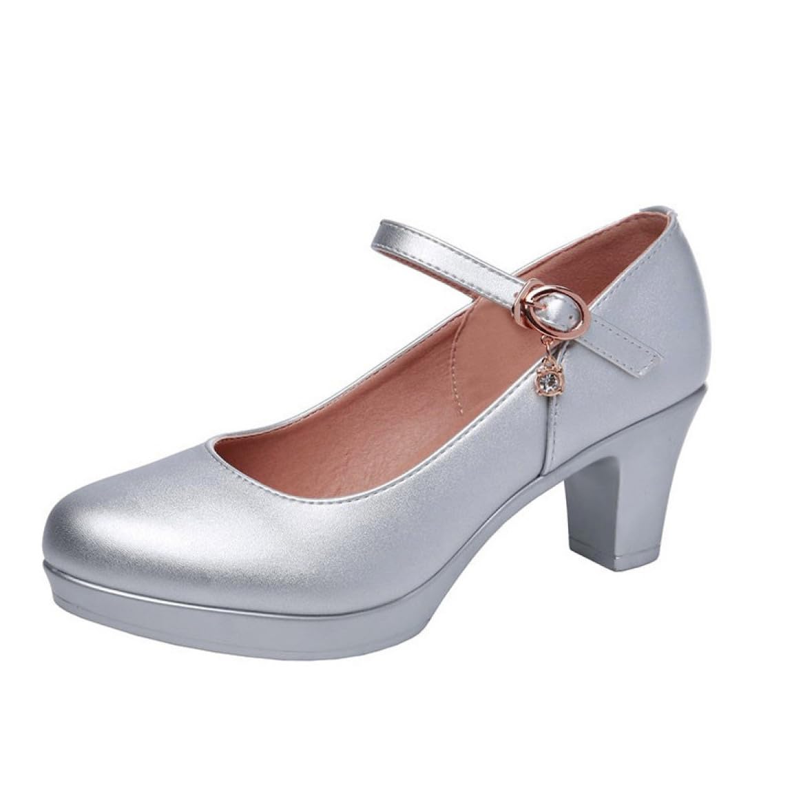 痛くない シューズ 走れるパンプス ストーム付き レディース ファッション シンプル 可愛い アンクルストラップ 太めヒール 12cmヒール 小さいサイズ 歩き...