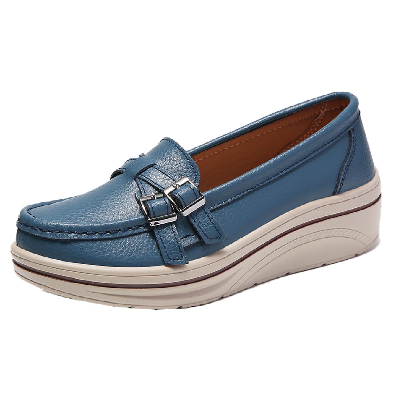 パンプス ローヒール ウェッジソール ウェッジヒール ぺたんこ 痛くない 走れる 歩きやすい ラウンドトゥ ウェッジ 美脚 効果 春夏 秋冬 秋 カジュアルパン...