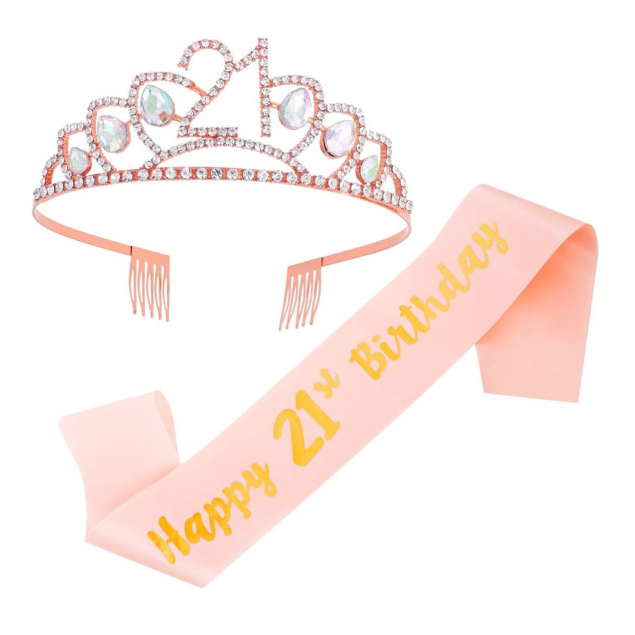 1セット歳の誕生日にぴったりな華やかなティアラと肩帯の の華や