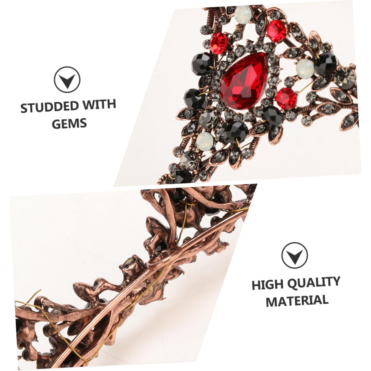 レトロバロック新婦用髪飾り 結婚式 パーティーになティアラ ユニ