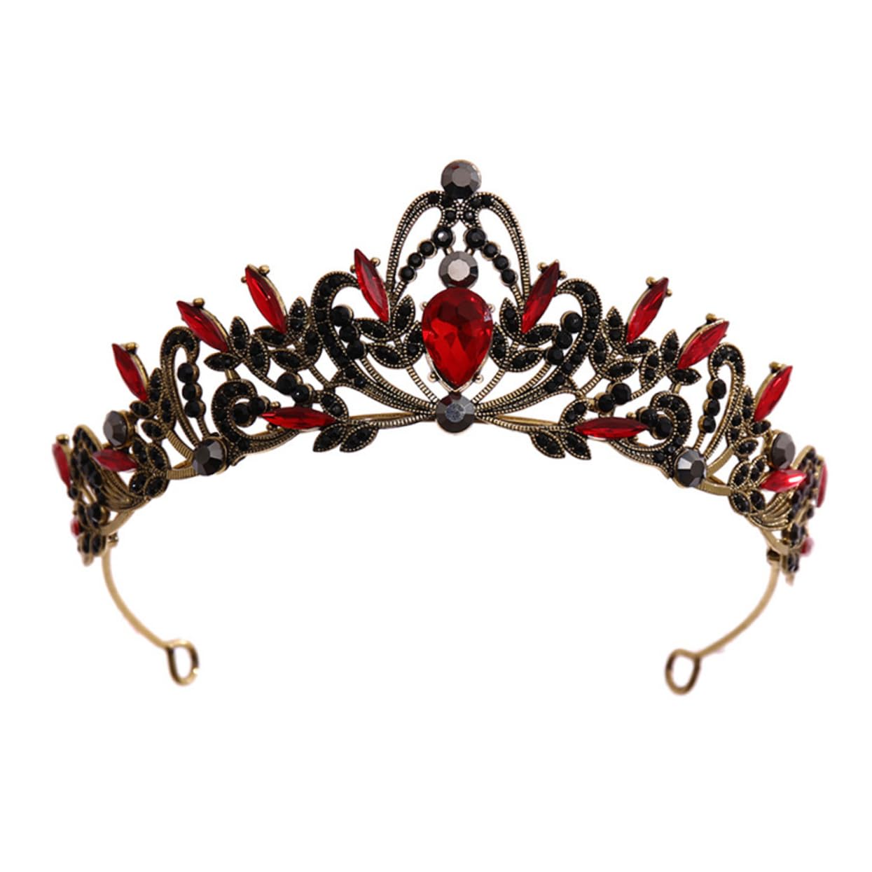 バロックスルの新婦用ティアラ 半型クラウン 髪飾り ヘアアクセサ