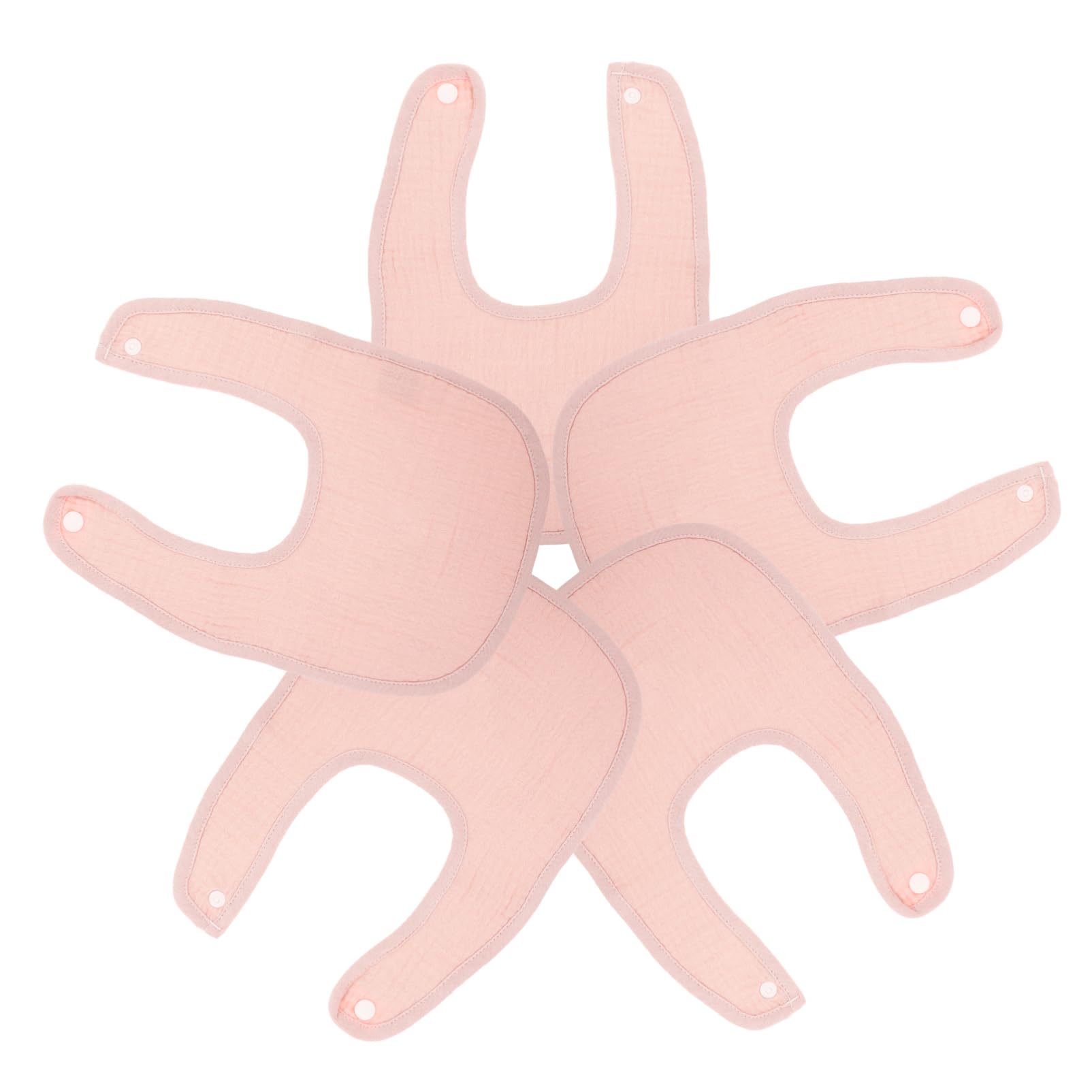 [] 5個棉製ベビービブ 吸水性 幼児用唾液タオル 洗濯可能 軽量 携帯便利 家用 かわいいデザイン 子供用エプロン