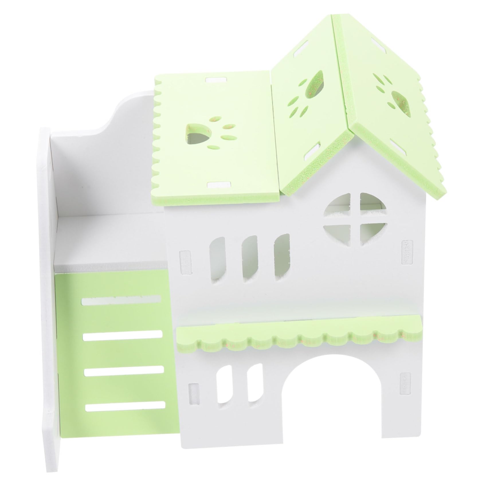 耐摩耗製二ハムスター隠れ家 ハムスター チンチラ用広々快適巣箱 小動物用プライベートルーム付きペッ..