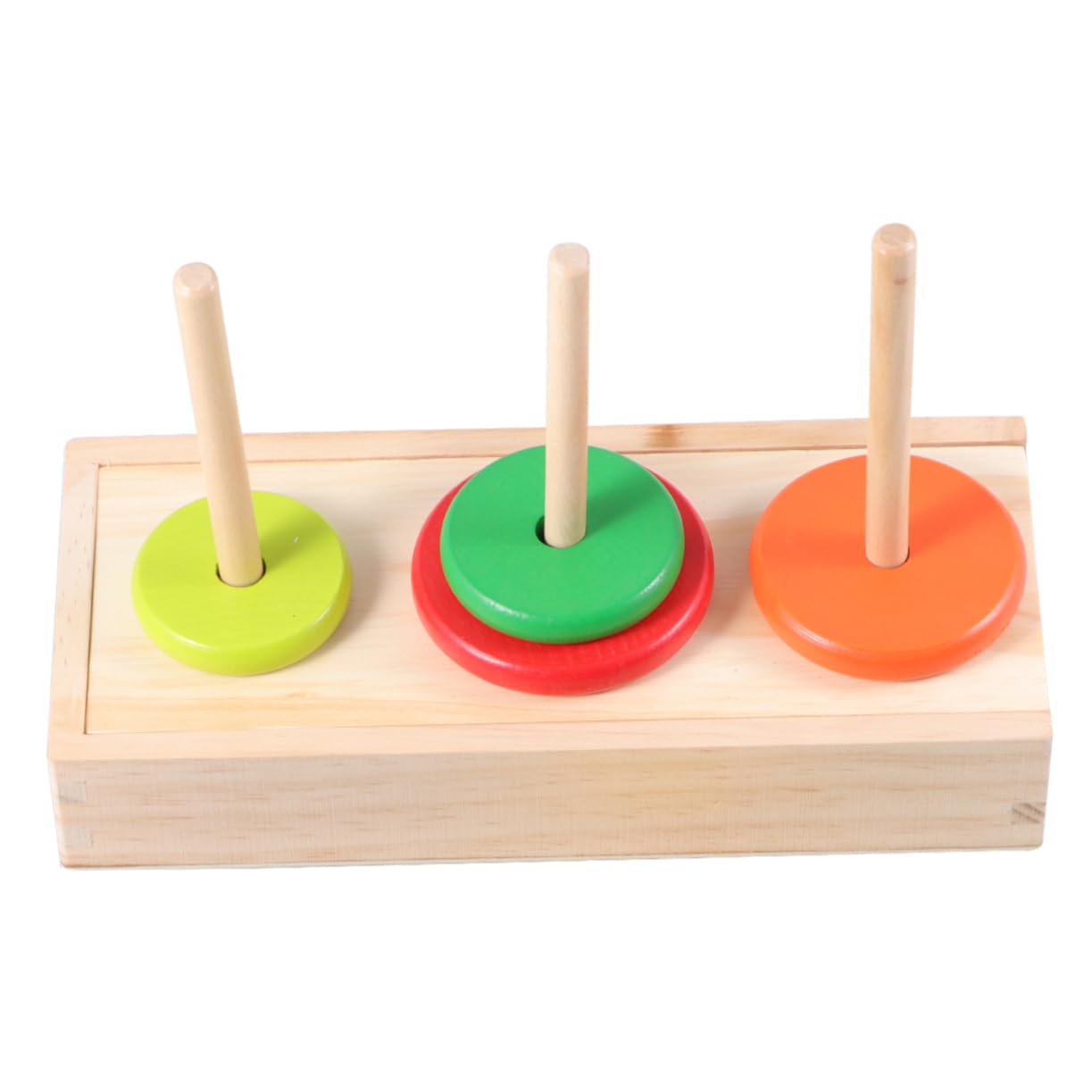 木製タワー おもちゃ 子供用 知育玩具 論理的思考力トレーニング 彩色リングタワー 10層 木製パズル お子様の発達教育用セットのサムネイル