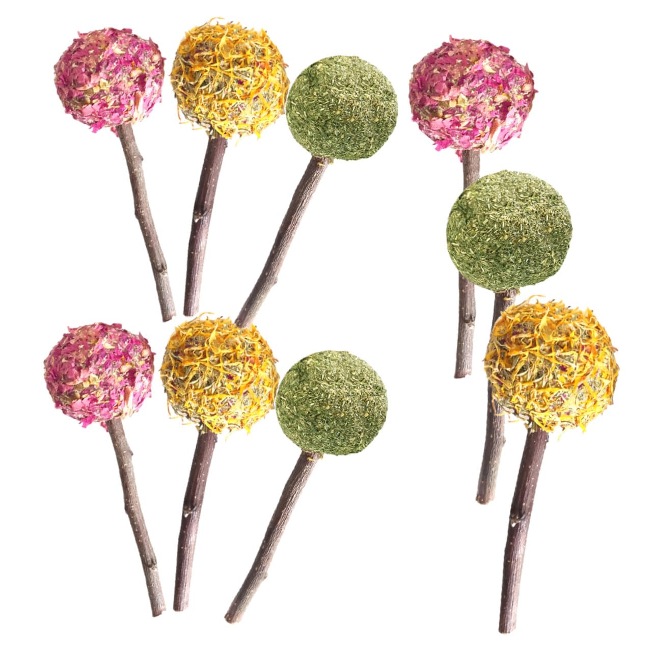 9個 小動物用天然噛むおもちゃ うさぎ ハムスター モルモット向け 歯の健康ケア ストレス解消 ペット用..