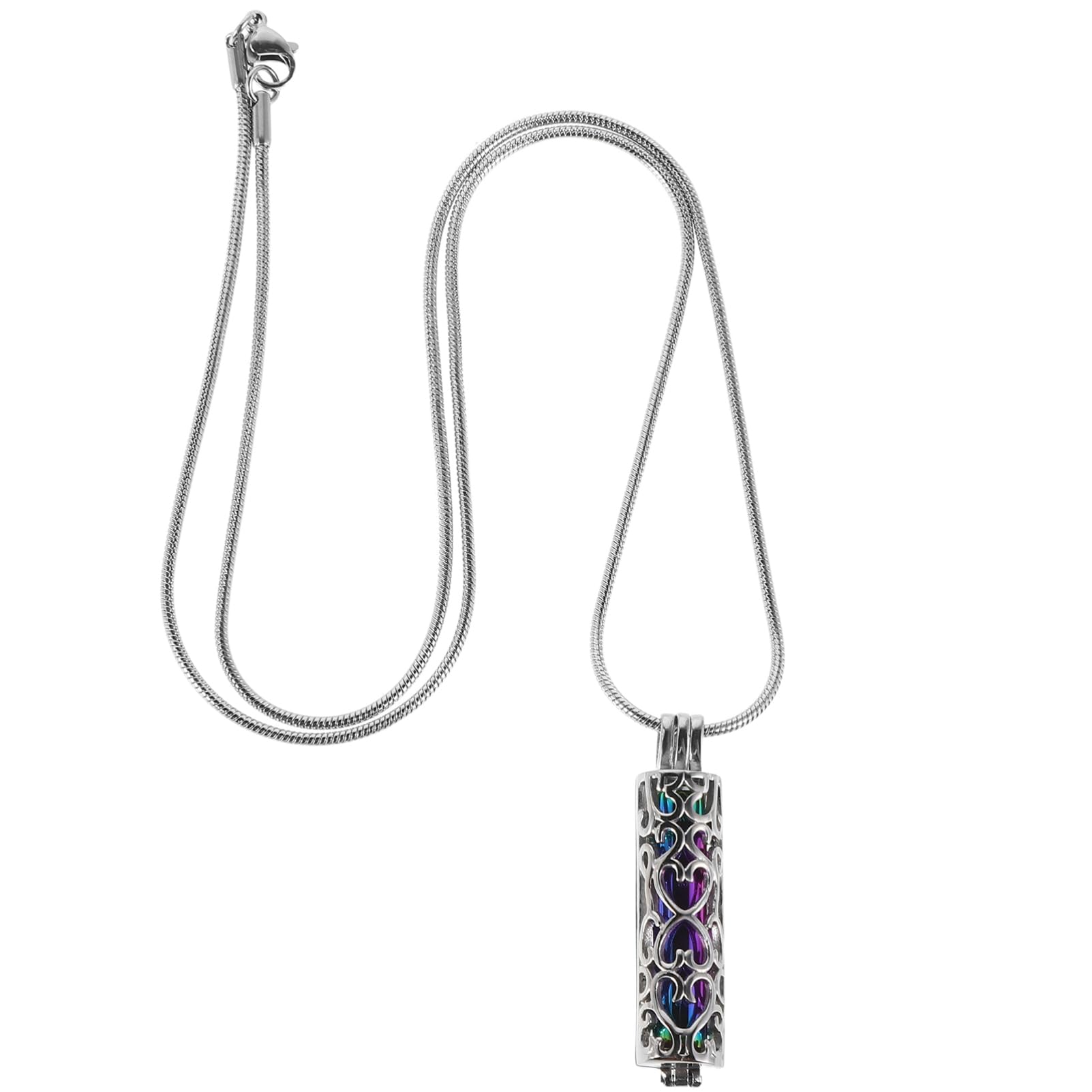 [] 遺灰用火葬ジュエリー：開閉可能なステンレススチール製猫メモリアルネックレス - 日常使いにも特別..