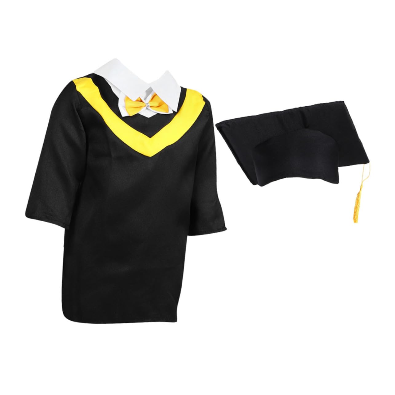 [] 1 セット の学士服 幼稚園卒業ドレス 幼児の帽子とガウン 幼児の卒業帽とガウン 卒業式のガウンの付..