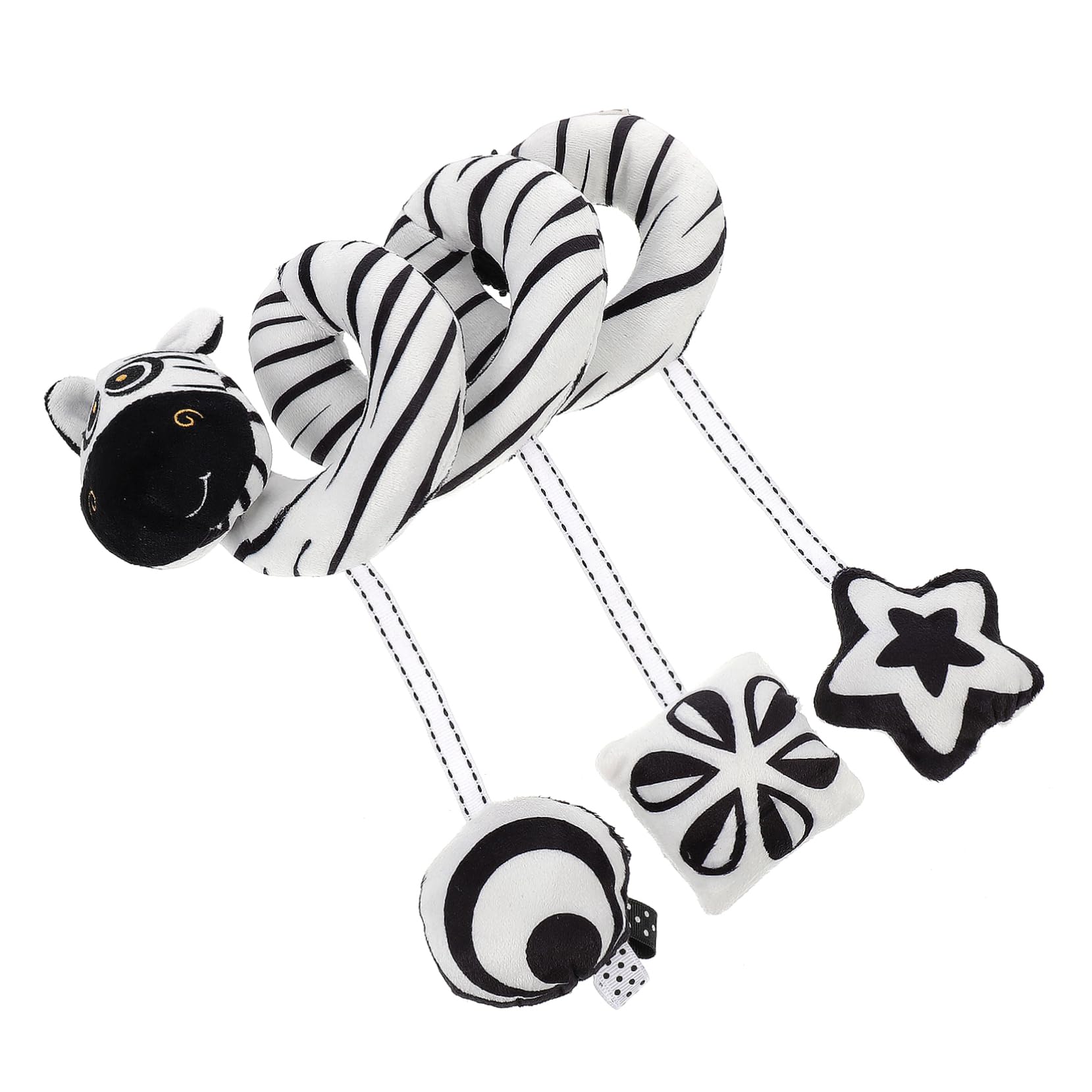 動物柄ベビーベッドガラガラおもちゃ 幼児用吊り下げ玩具 視覚刺激 赤ちゃんの成長サポート ベビーベッ..