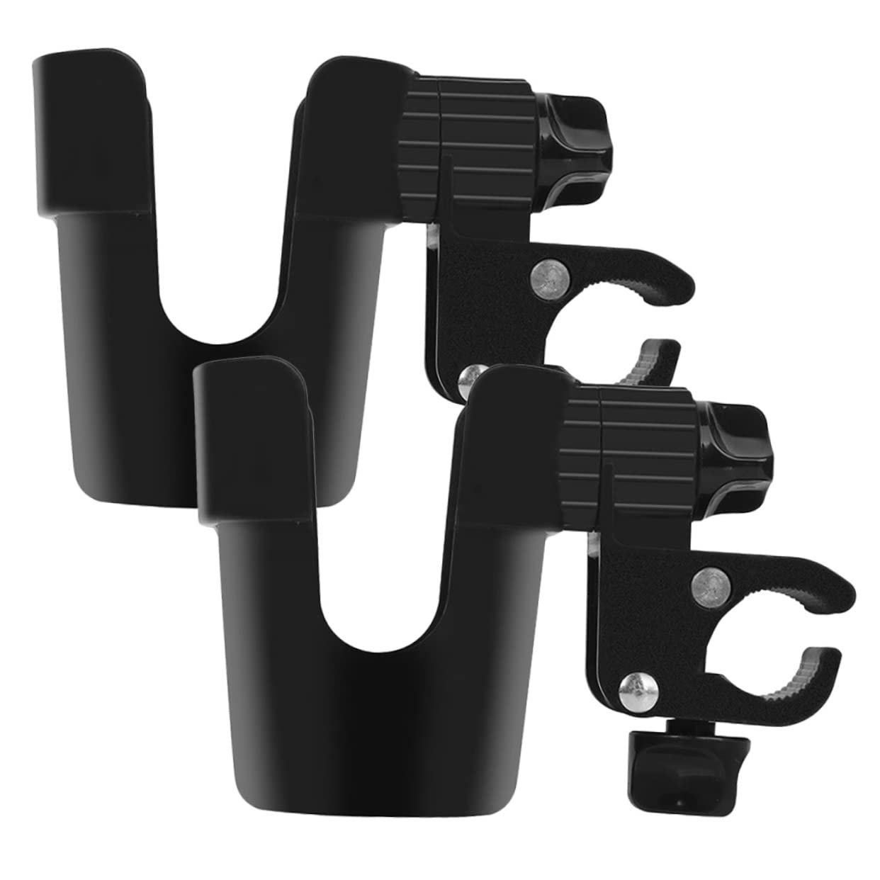 2個 カップホルダー バッグハンガー バッグ ハンガー 調節可能な カップ ホルダー スクーターボトルホ..