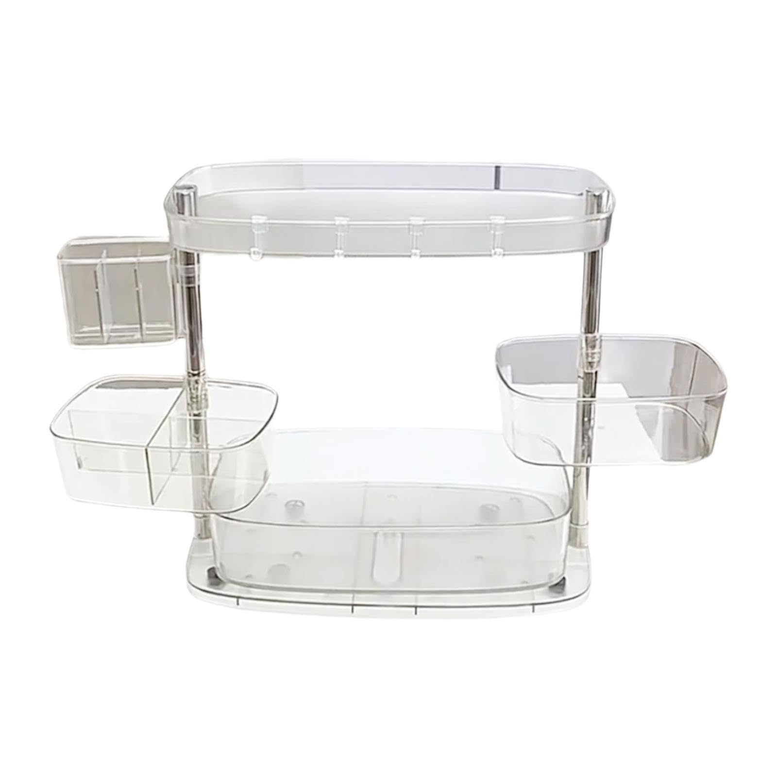 化粧品スタンド 360度回転式 コスメタワー 大容量 メイクアップホルダー スキンケア用品収納 ブラシ立..