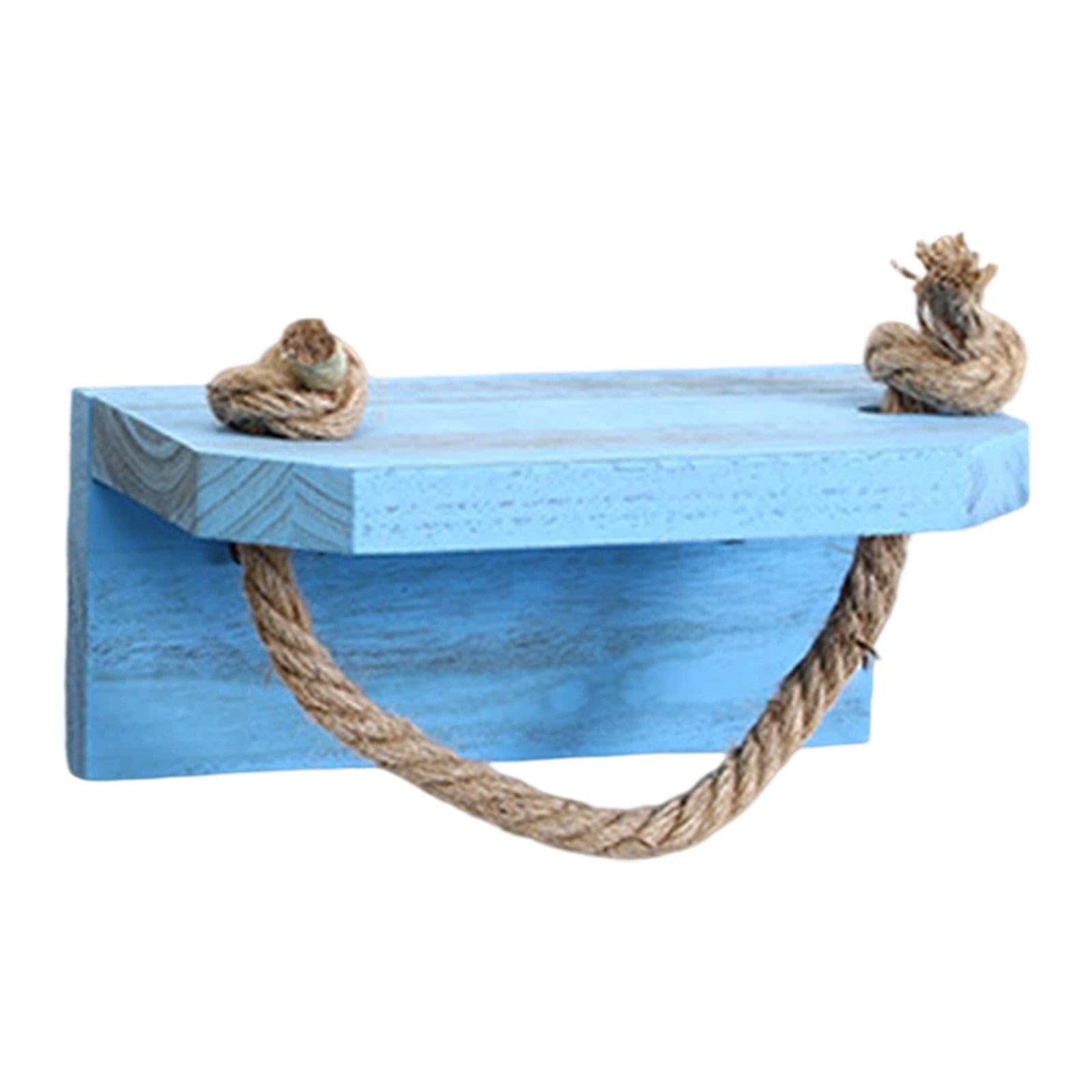 トイレットペーパーホルダー 木製 棚付き収納 トイレットペーパーディスペンサー 麻ロープ装飾 トイレ..