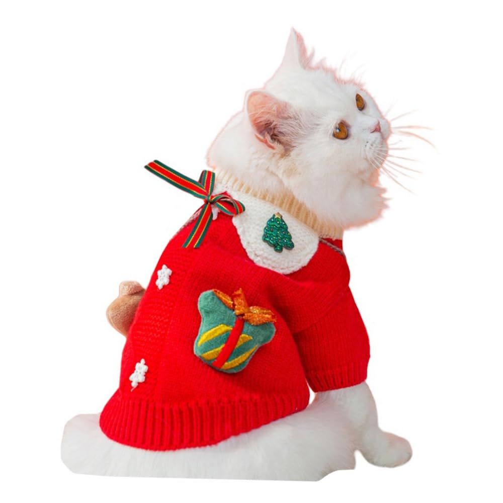 クリスマス ペット服 セーター コスチューム ペット用品 猫服 コスプレ 保温 可愛い カジュアル ふわふわ 柔らかい 変身 おしゃれ 小型..