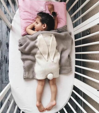ブランケット 毛布 シープボア インスタ映え 綿100% お昼寝 軽量 厚手 ひざ掛け 北欧 子供用 女の子 男の子 キッズ ベビー 布団 掛け布団 防寒対策 出産祝い 春 秋 冬 ウサギ 兎 子供部屋