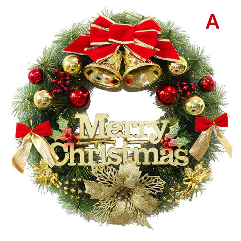 クリスマスリース クリスマス飾り 5色 30cm クリスマス置物 ベル デコ 玄関 窓 かざり プレゼント 北欧 イベント用 パーティーグッズ 赤 レッド
