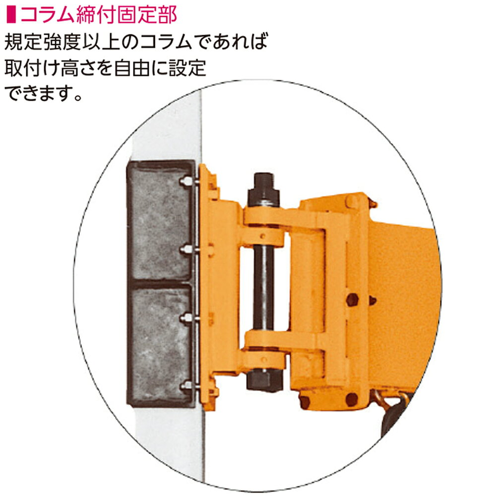 スーパーツール 無段速型電気チェーンブロック（αSV)付 ジブクレーン 柱取付・コラ...