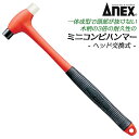 ANEX ミニ・コンビハンマー ヘッド交換タイプ 小物細工 工芸 ホビー 模型 工作 工芸 DIY 組み立て 取り外し 頭部抜けない 傷つかない 耐衝撃性 釘打ち 調整作業 鉄平 ナイロン ハンドクラフトツール 9012 兼古製作所