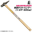王将 テストハンマー 600mm 木柄仕様 1/2P 鍛造品 点検作業 機械機器 車両 自動車 バイク コンクリート モルタル 強度確認 テスト 検査用 打検 ...