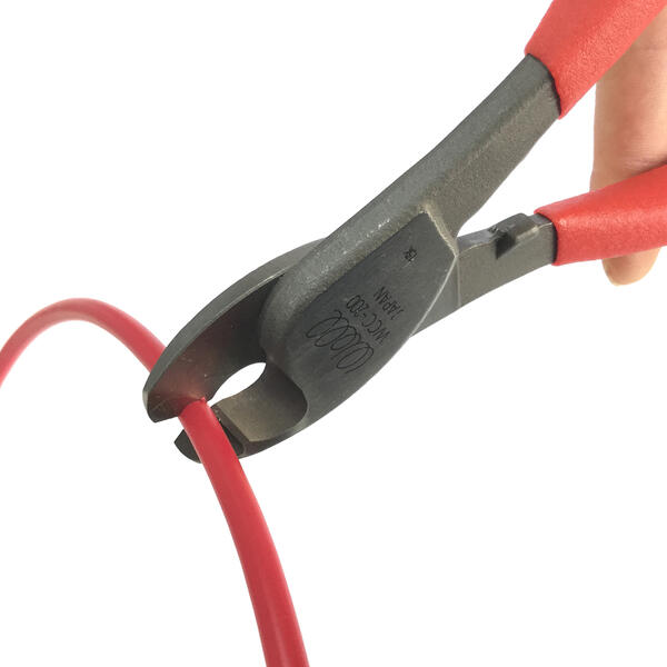 WELL ケーブルカッター 250mm ビニールグリップ付き ケーブル線 IV線 電設 電気工事 配線 銅 アルミ ナイロン線 切断工具 刃物 電設工具 巻き込みながら綺麗にプロ用 日本製 WCC-250 ベストツール
