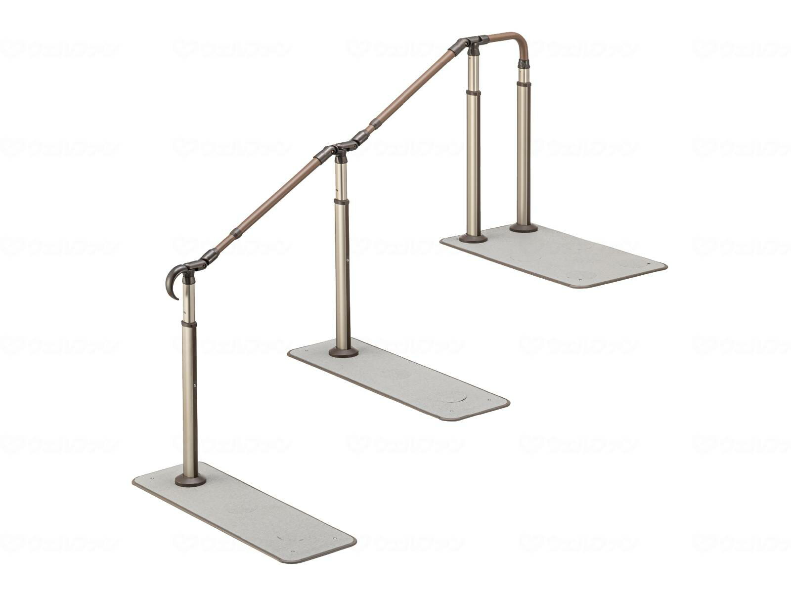 ATTOGRIP AT-Cシリーズ AT-CR-E1850-S2-N/ブラウン/片側タイプ 杖