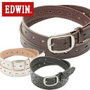 【返品・交換不可】【在庫処分につきアウトレット価格】大きいサイズ メンズ EDWIN (エドウィン) ダイヤ パンチング加工 牛革 カジュアルベルト サカゼン グッズ カジュアルベルト ロング サイズ 長い ビッグサイズ