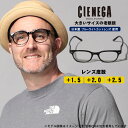 老眼鏡 ウェリントン 大きいサイズ メンズ ブルーライトカット カジュアル ゆったり スマート リーディンググラス シンプル CN-K31 ブラック +1.5 ...