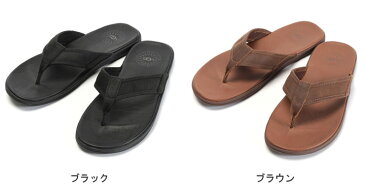 UGG Australia (アグ オーストラリア) レザー ロゴ ビーチサンダル SEASIDE FLIP LEATHER ブランド メンズ 男性 シューズ 靴 サンダル ビーチサンダル レザー 革 レジャー 夏 スポーツサンダル UGG1102690