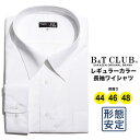期間限定ポイント10倍 大きい首回り 44 46 48 長袖 ワイシャツ カッターシャツ 大きいサイズ メンズ ビジネス 形態安定 無地 レギュラーカラー RE...