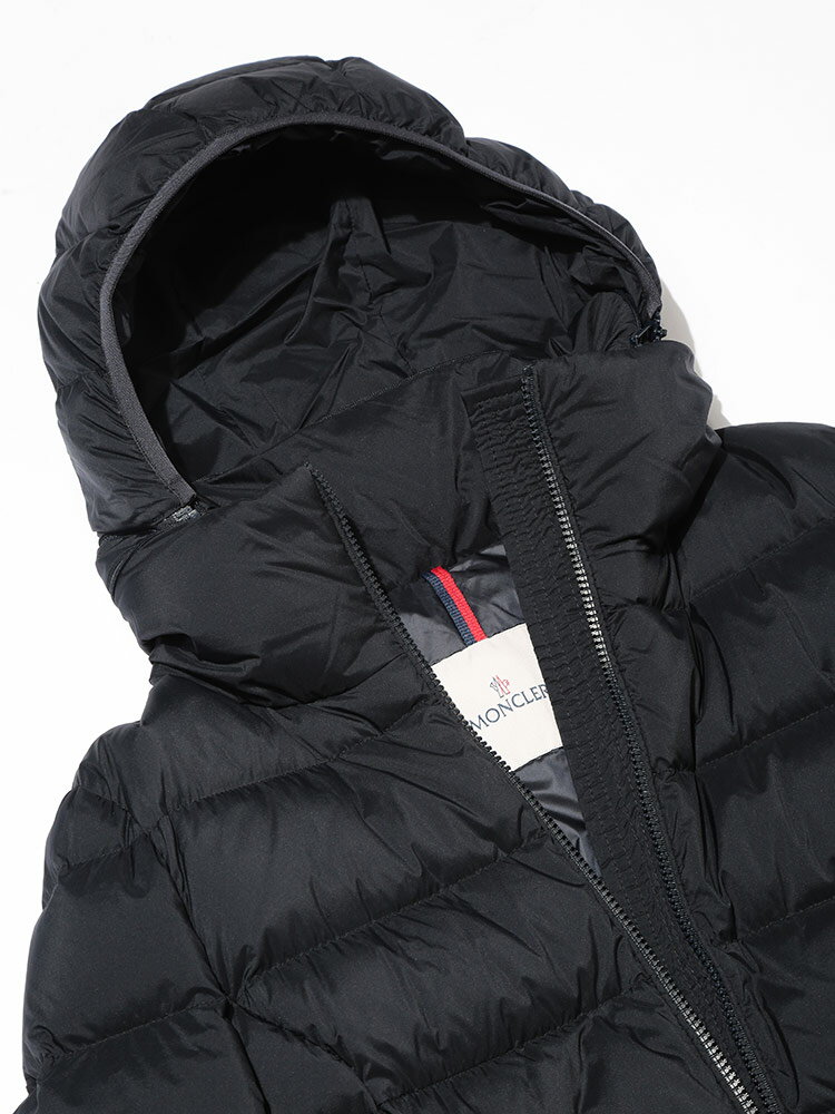 MONCLER (モンクレール) ナイロン フード フルジップ ロング ダウンコート GIE NAVY ブランド レディース アウター コート ブルゾン ダウン 秋 冬 シルエット ロング丈 防寒 MCLGIE0