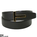 TOM FORD トムフォード Tバックル レザー ベルト ブランド メンズ 男性 レザー ベルト フォーマルベルト TFTB247TLCL221
