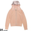 MONCLER モンクレール 異素材フード フルジップ ニット パーカー ブランド キッズ 子供服 アウター トップス ブルゾン フード MCJ9B00006M1367