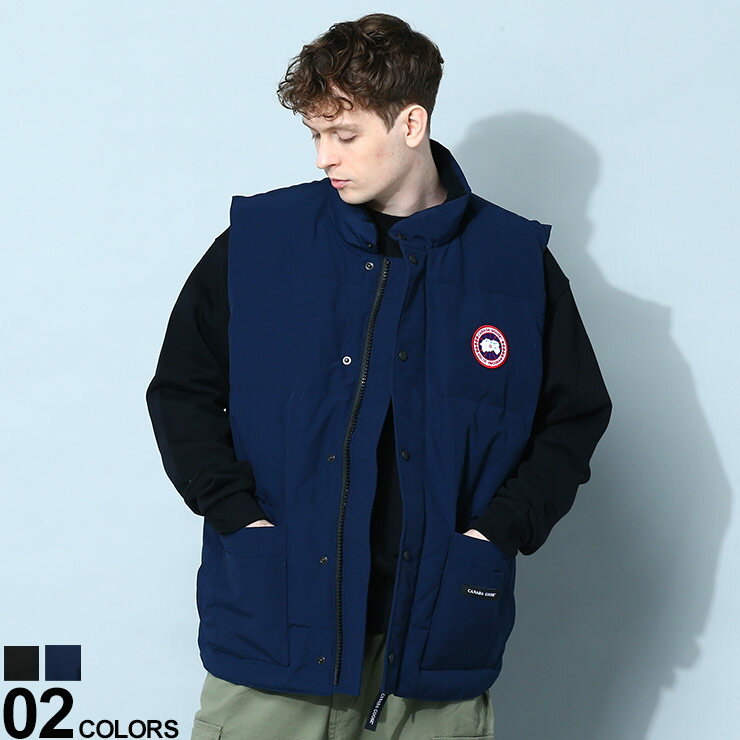 CANADA GOOSE カナダグース ロゴワッペン フルジップ ダウンベスト Freestyle Crew Vest ブランド メンズ 男性 アウター ベスト スタンド ダウン 防寒 CG4154M