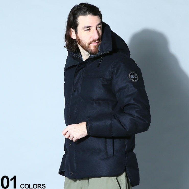 カナダグース CANADA GOOSE ダウンジャケット MacMillan Parka Wool マクシミリアンパーカー ウール フルジップ ブランド メンズ アウター ジャケット ブルゾン ダウン 紺 コン 大きいサイズあり CG3804M1