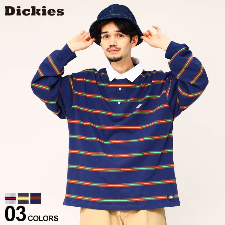 ディッキーズ ポロシャツ ラガーシャツ ボーダー Dickies 天竺 長袖メンズ 男性 トップス シャツ 長袖 コットン 3178…