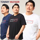 半袖 Tシャツ 大きいサイズ メンズ ロゴプリント クルーネックプリント ホワイト ブラック ネイビー 1XL 2XL TOMMY HILFIGER トミーヒルフィガー